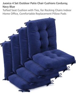 New set of 4 patio chairs cushions