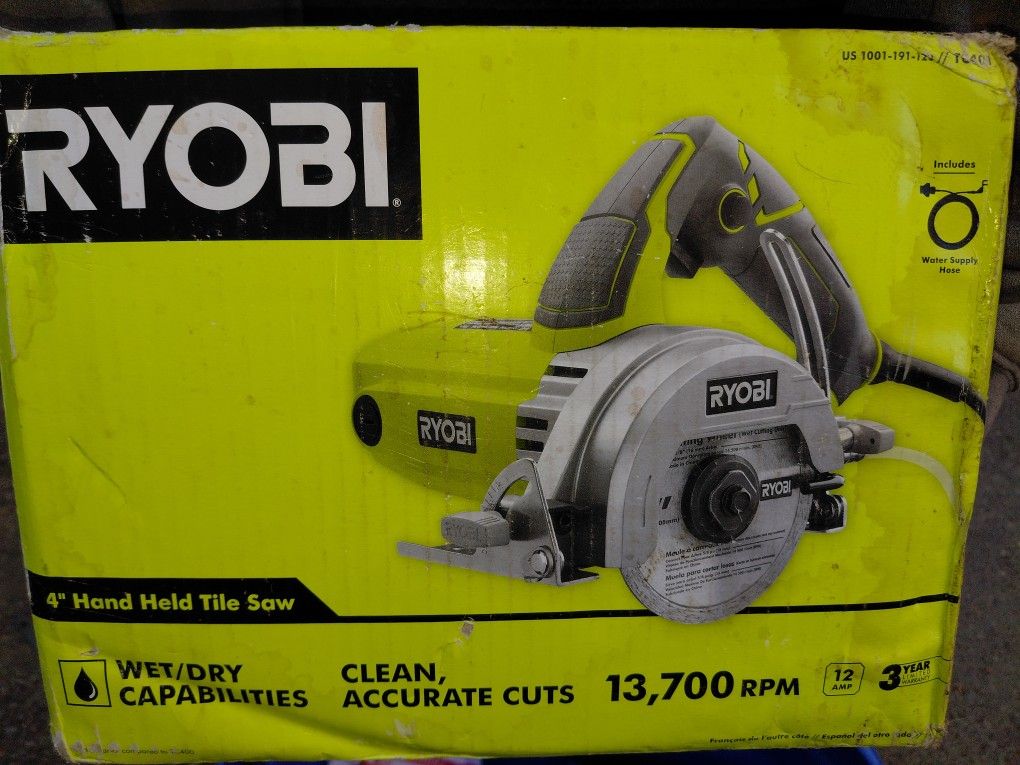 Wet/dry Ryobi Tile Saw