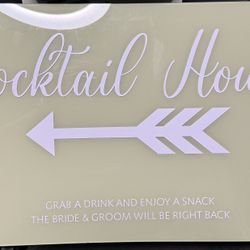 Cocktail Hour Wedding Sign