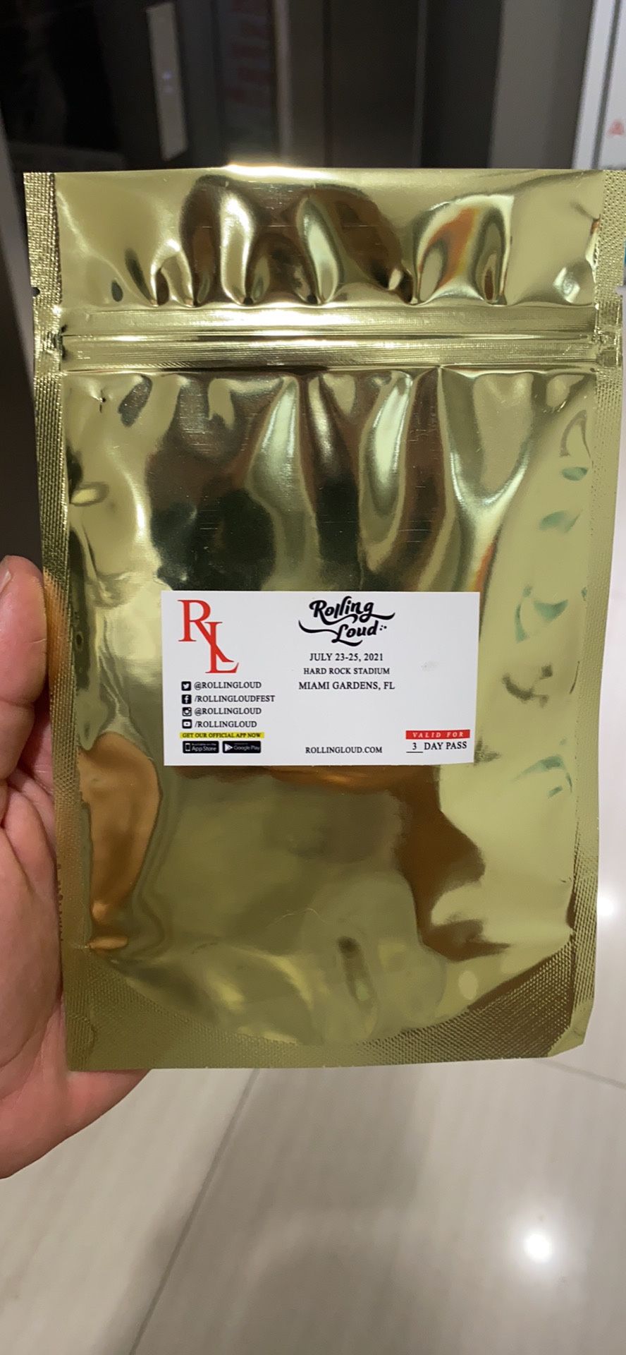 Rolling Loud - 3 Day GA Wristband