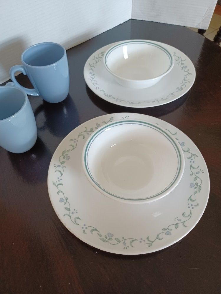 New Corelle Porcelain Cottage Set of 6