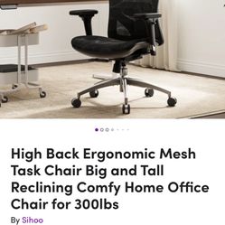 High Back Ergonomic Mesh Task Chair Big and Tall Reclining Comfy Home Office New
