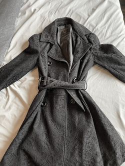 Black Lace Trench Guess