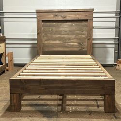Solid wood bed in twin, full, or queen sizes