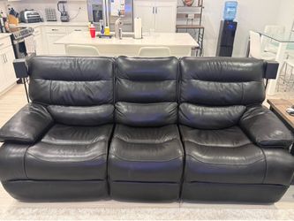 Power Reclining Simon Li Leather Sofa - USB Charging - $550 OBO