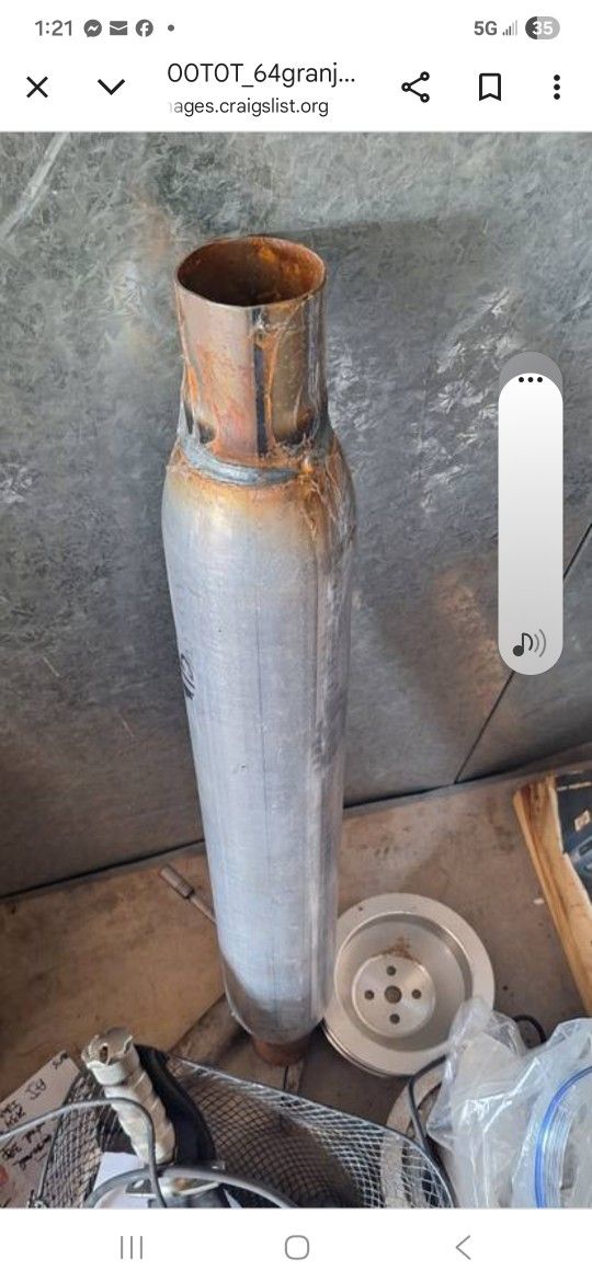 2" Inlet Outlet  Glass Pack Straight Thru Muffler  1 Qty Only New.35th Ave And McDowell Phx 