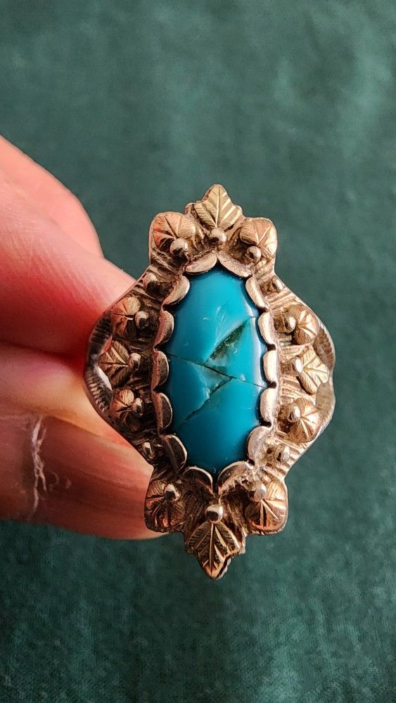 12K And 925 Sterling Ring