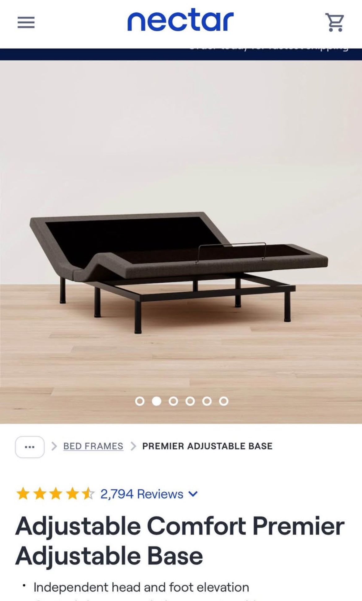 Adjustable bed Frame and mattress Included
