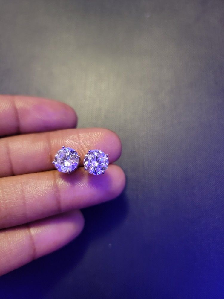 Cz Studs Sterling Silver Earrings