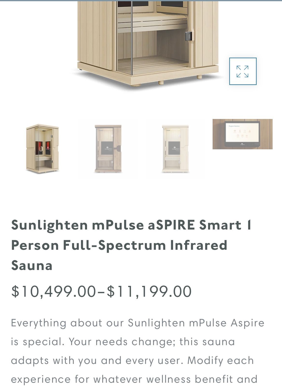 Sunlighten Mpulse Indoor Outdoor Infrared Sauna