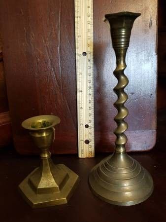 2 Brass Candle Holder