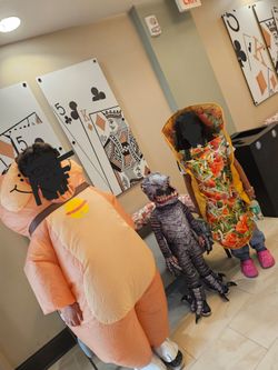 Dog inflatable costume for kids and taco costume