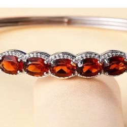 Santa Ana Madeira Citrine Love Infinity Bangle Bracelet -up to 7.25” - new! 