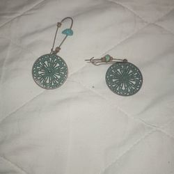 Vintage Bohemian Turquoise Earrings 