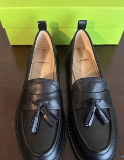 Sam Edelman Womens Tassel Slip On Loafers Leather Shoes size 8.5 New
