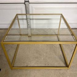 Gold Glass Coffee Table