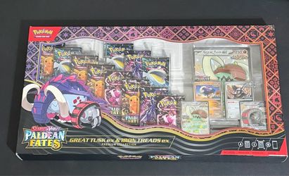 Pokemon Paldean Fates Great Tusk Ex & Iron Treads Ex Premium Collection