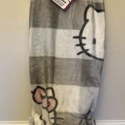 Hello Kitty Pink Bow Grey & White Gingham