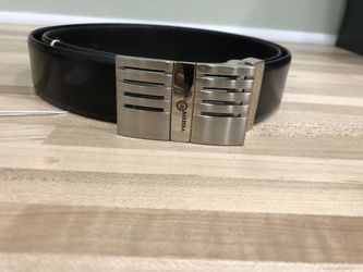 Luciano Barbera black leather belt