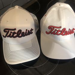 Titleist Adult Hats One Size Fits Most 2 Hats Sold Together 
