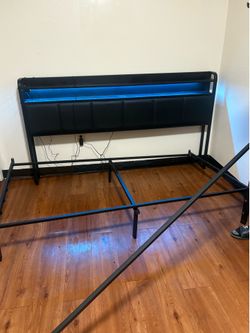 King size bed and frame