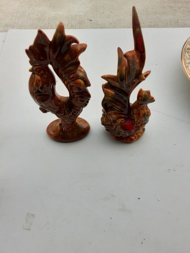 Ceramic roosters