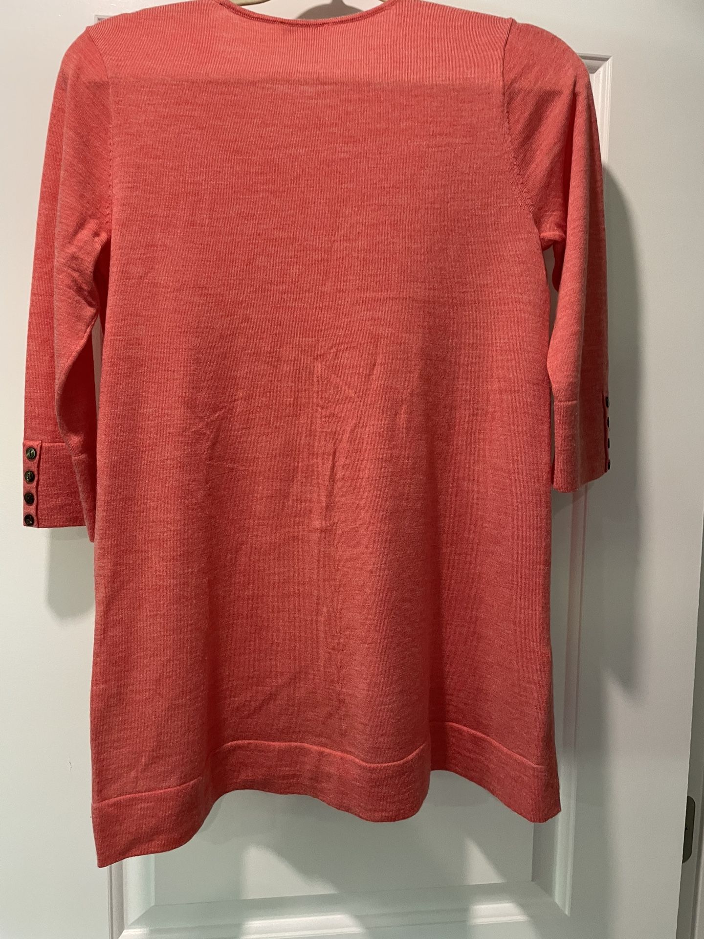 3/4 Sleeve Wool Tunic Sweater