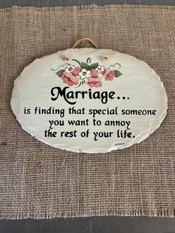 Funny Marriage Plaque