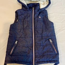 Kids Sherpa Lined Puffer Vest Size 6-7