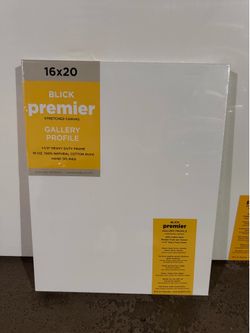 Blick Premier Stretched Cotton Canvas - Gallery Profile, Back-Stapled, 16" x 20"