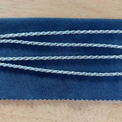 New "12 Italy 925 Sterling Silver Rope Chain 
