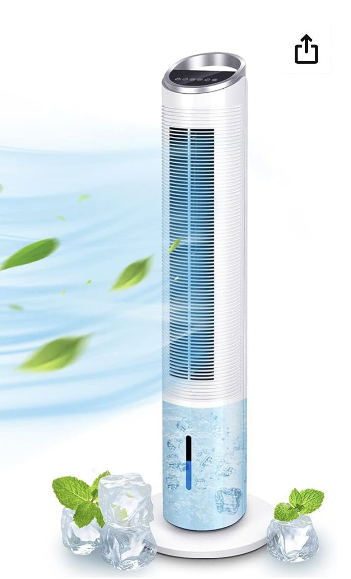 Evaporative Air Cooler - 40'' Portable Oscillating Fan Tower Fan with Evaporative Cooler & Humidifier