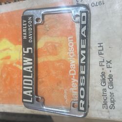 Harley Davidson license plate holder frame