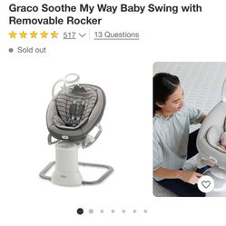 Graco Soothe my way baby swing with removable rocker