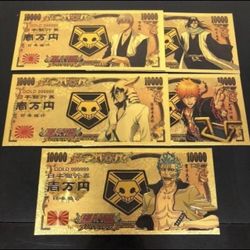 24k Gold Foil Plated Bleach (Anime) Banknote Set 