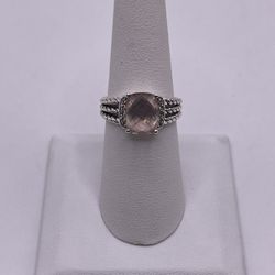 David Yurman Petite Morganite & Diamond Wheaton Ring