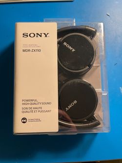 Sony MDR-ZX110 Headphones, Black, New in Box