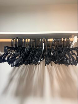 Hangers and laundry baskets