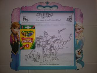 Disney Frozen Elsa Anna Rolling Art Desk Activity Desk Kit! 