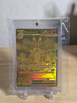 Mega Lucario EX Gold Holo Pokémon Card 188/132