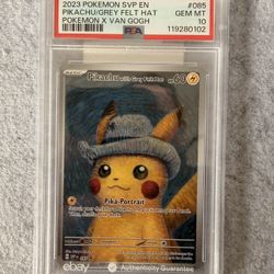 Pikachu Felt Hat PSA 10