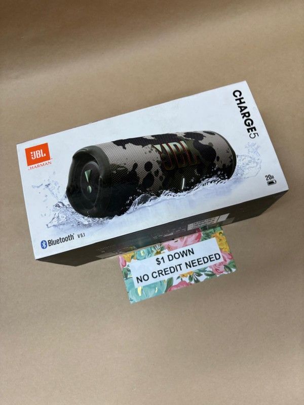 Jbl Charge 5 Bluetooth Speaker New - Pay $1 today and pay the rest later -