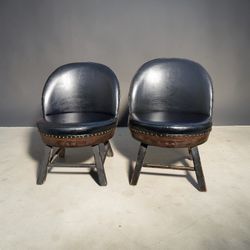 Vintage Barrel Chair Set Of 2 