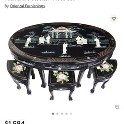 Chinese Coffee Table Set 