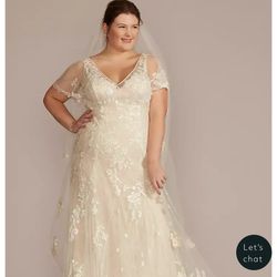 Wedding Dress And Rose Gold Belt