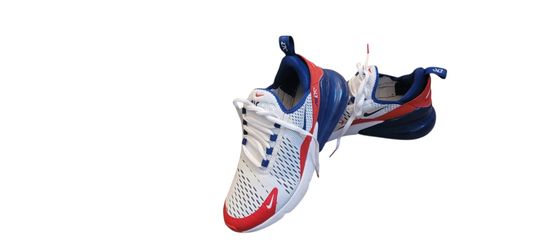Nike Air Max 270 USA Colorway Sneakers – White/Red/Blue – Excellent Condition - Size 5.5Y