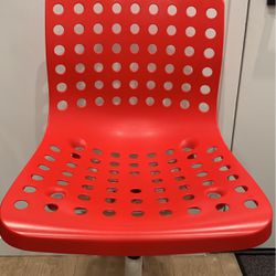 Red Swivel Chair Adjustable Height  From IKEA