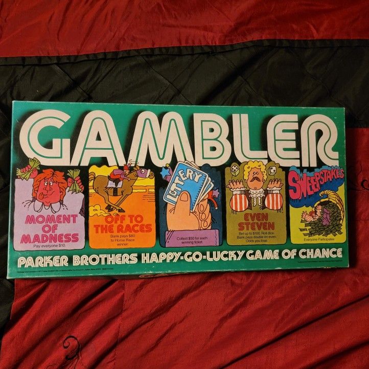 Vintage 1977 Gambler Board Game COMPLETE Parker