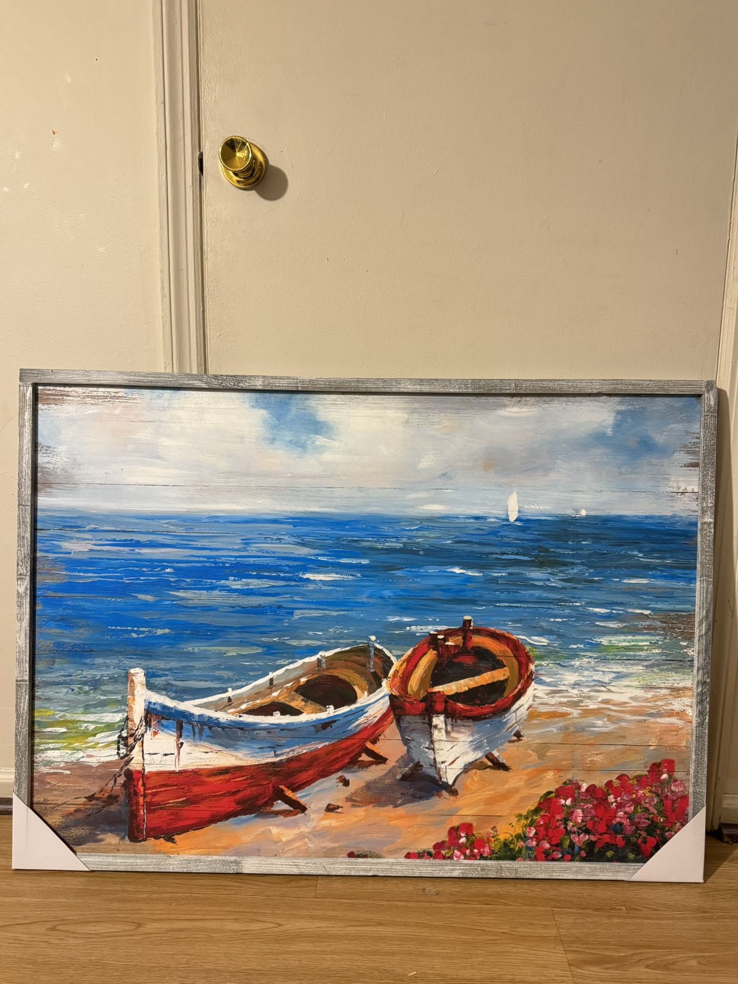 New Large Wall Art Panting On Wood