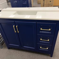 42”bathroom Vanity With Top In Blue 🔥🔥